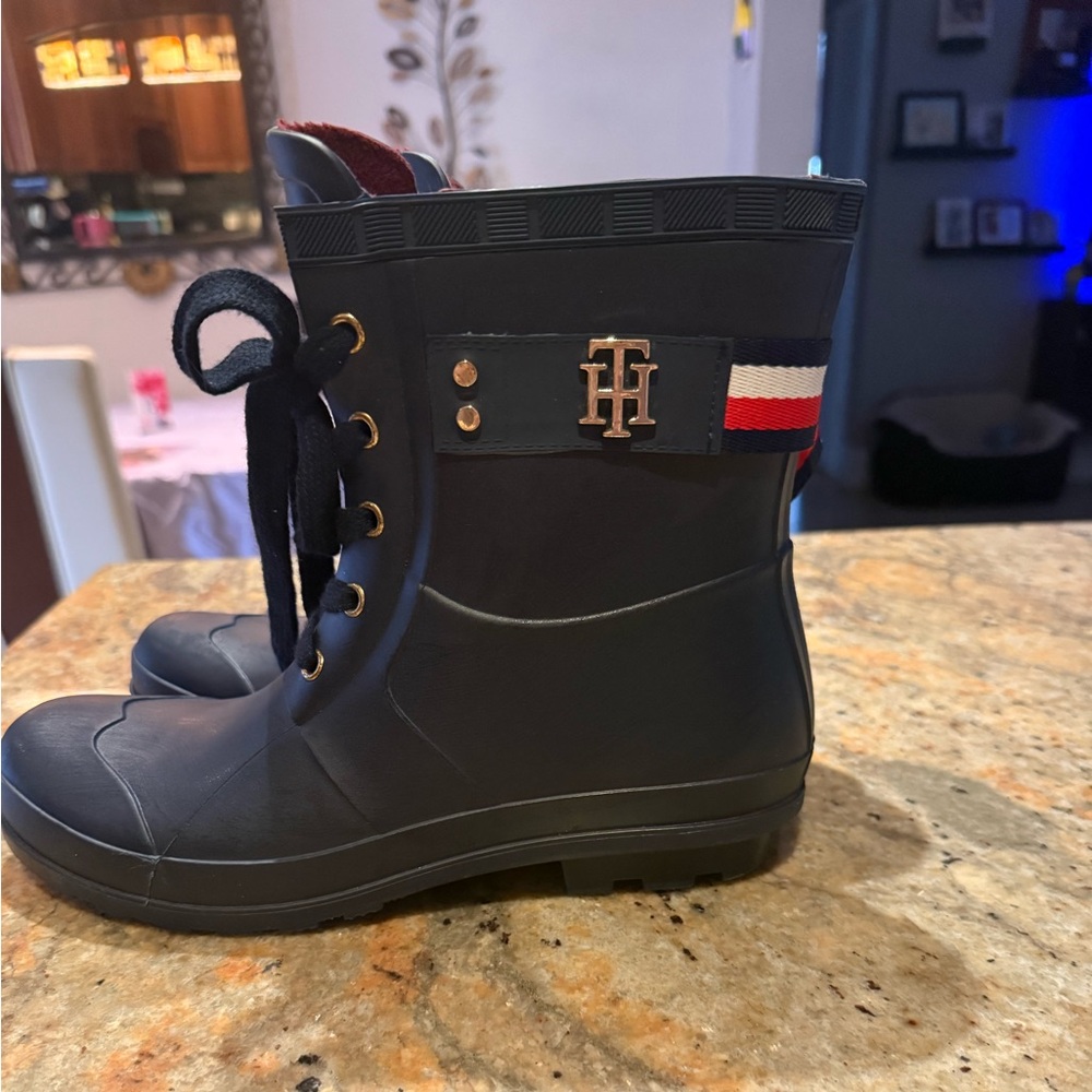 Tommy Hilfiger Navy Rain Boots